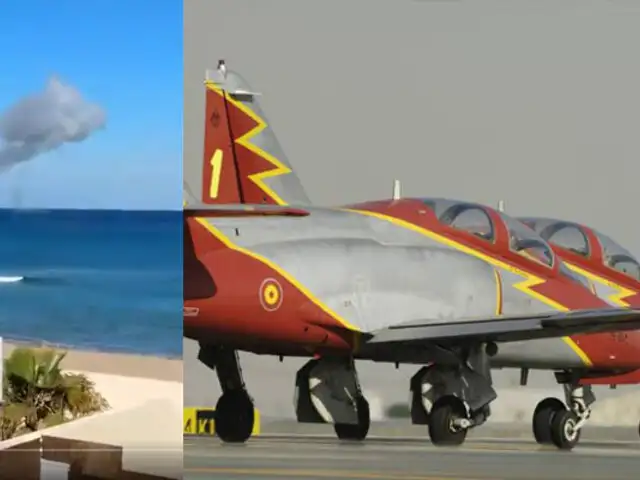 España: fallece piloto tras estrellarse en el mar con avioneta de la fuerza aérea