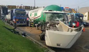 Reabrieron tránsito en Vía de Evitamiento tras accidente entre dos camiones