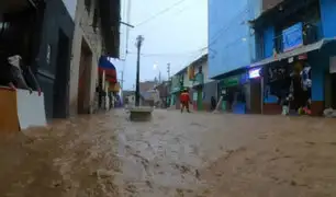Ayacucho: fuertes lluvias convirtieron calles de Coracora en ríos