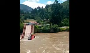Cusco: puente colapsa por lluvias torrenciales y aísla a centros poblados