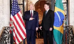 Donald Trump recibió a Jair Bolsonaro en su residencia de Miami