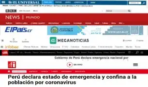 Prensa extranjera informa sobre estado de emergencia y cierre de fronteras en Perú