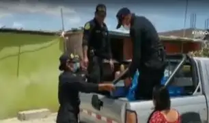 Policías se solidarizan con las personas de bajos recursos
