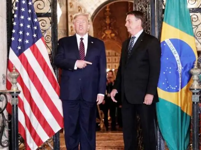 Donald Trump recibió a Jair Bolsonaro en su residencia de Miami