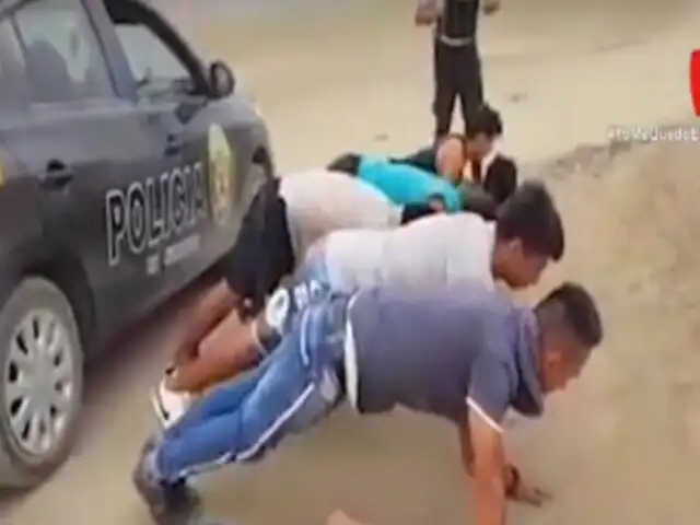 Detenidos realizan ejercicios como castigo