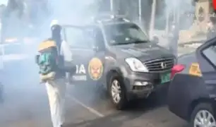 Santa Beatriz: desinfectan autos de la comisaría de Petit Thouars ante el estado de emergencia