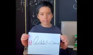 VIDEO | Estado de emergencia: niños exhortan a adultos a respetar cuarentena