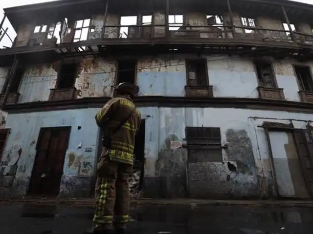 Cercado de Lima: casona histórica 'El Buque' sufrió derrumbe tras nuevo incendio