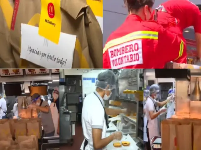 McDonalds reparte miles de combos diarios entre policías, bomberos y personal del Ejército