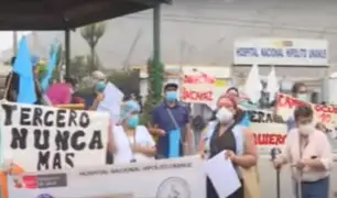 Médicos protestan por acumulación de cadáveres en el hospital Hipólito Unanue