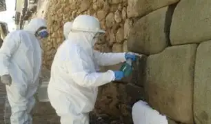 Cusco: trabajos de limpieza en muro inca afectado por quema de basura culminarán hoy