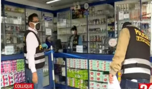 Comas: Intervienen farmacias que vendían medicinas adulteradas cerca al Hospital de Collique.