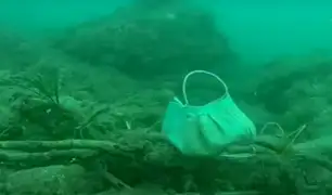 Mascarillas y guantes terminan en el fondo del mar Mediterráneo
