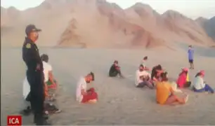 Ica: padres son intervenidos por llevar a sus hijos a dunas en pleno estado de emergencia