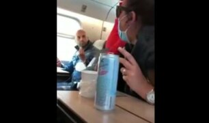 Italia: mujer protagonizó acalorada discusión con pasajero de tren que no utilizaba mascarilla
