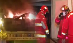 Se registró incendio en un colegio de Jesús María durante toque de queda
