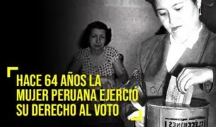 64 años del día en que las mujeres peruanas conquistaron su derecho al voto