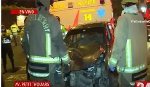 Choque vehicular deja varios heridos en la avenida Petit Thouars