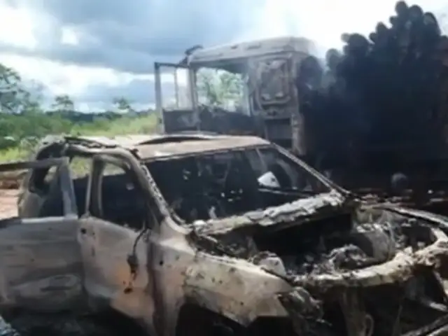 Huánuco: matan a empresarios madereros y queman vehículos en presunto ajuste de cuentas