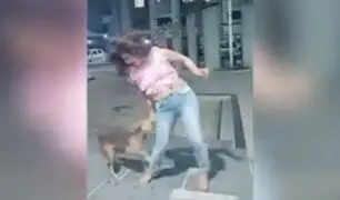 Perro muerde a joven mientras realizaba reto de baile en la calle