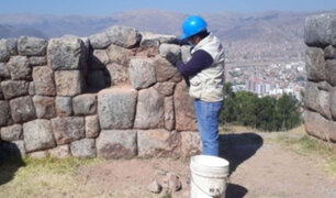 Cusco: restauran muro Inca del complejo arqueológico de Rumiwasi