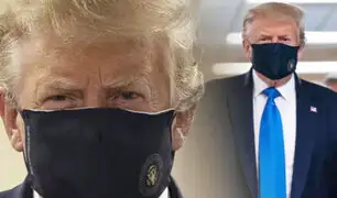 Donald Trump aparece con mascarilla por primera vez