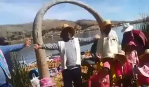 Puno: brindan ayuda a comunidad de las islas flotantes de los Uros