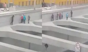 Cercado de Lima: skaters utilizan estructura de Vía Expresa Línea Amarilla para hacer piruetas