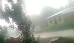 San Martín: Torrencial lluvia y fuertes vientos azotan provincia del Huallaga
