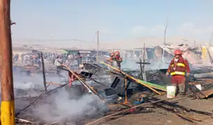Chimbote: incendio consumió 60 viviendas en asentamiento humano