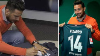 Claudio Pizarro subasta camiseta inédita del Bremen para ayuda social en Perú