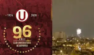 Universitario celebra 96 años de historia en medio de fuegos artificiales