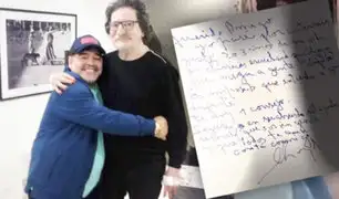 Charly García hizo emocionar a Diego Maradona con carta