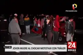 Barranca: joven falleció tras choque de mototaxi contra trailer
