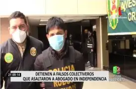 Detienen a falsos colectiveros que asaltaron a abogado de Independencia