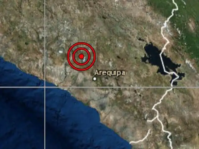Sismo de magnitud 3.6 se registró esta tarde en Arequipa