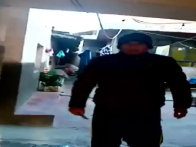 Huancayo: mujer graba preciso instante en que su expareja intenta acuchillarla