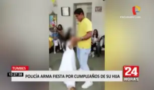Tumbes: Suboficial festejó cumpleaños de su hija con animadores y sin medidas de protección