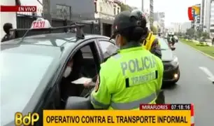 Miraflores continúa operativos contra taxis colectivos