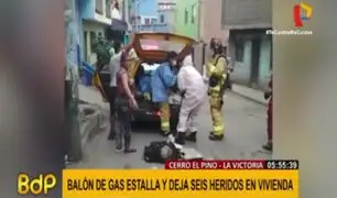 La Victoria: balón de gas explota y deja seis heridos en cerro El Pino