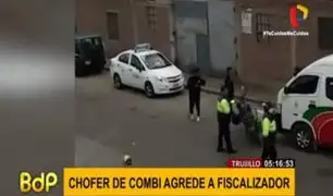 Trujillo: chofer de combi agrede a fiscalizadores de tránsito