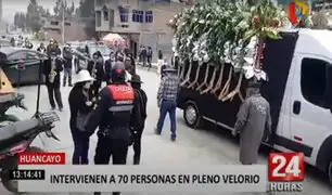 Huancayo: detienen a 70 personas y una orquesta en velorio