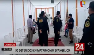 Chimbote: intervienen a más de 50 personas en un matrimonio evangélico