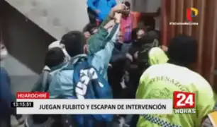 Huarochirí: sujetos sorprendidos jugando fútbol escaparon de intervención