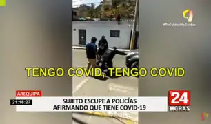 Arequipa: detienen a sujeto que escupió a policías y afirmó tener COVID-19