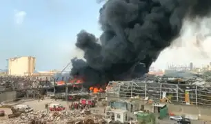 Líbano: a un mes de la explosión en Beirut, se registra enorme incendio en el puerto