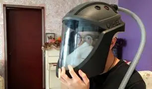 Vietnam: diseñan casco anti COVID-19 que permite rascarse y comer sin temor a contagiarse