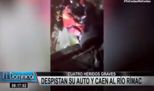 Chosica: auto cayó al Río Rímac y dejó 4 personas heridas