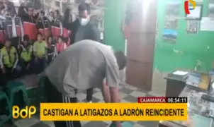 Ronderos de Cajamarca azotan a ladrón que robaba desde la infancia