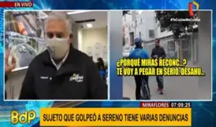 Municipalidad de Miraflores denunció a sujeto que agredió a sereno